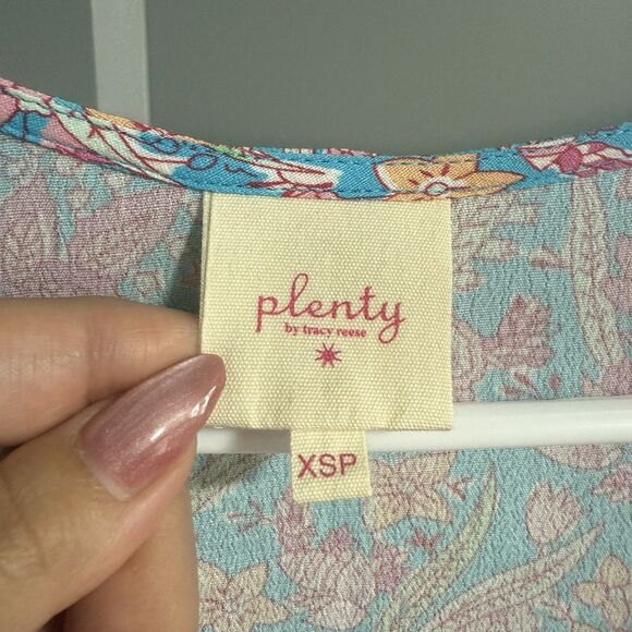 Plenty By Tracy Reese V-Neck Floral Sleeveless Elastic Waist Botanical Dress XSP - Picture 6 of 8